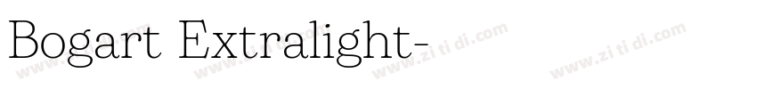 Bogart Extralight字体转换